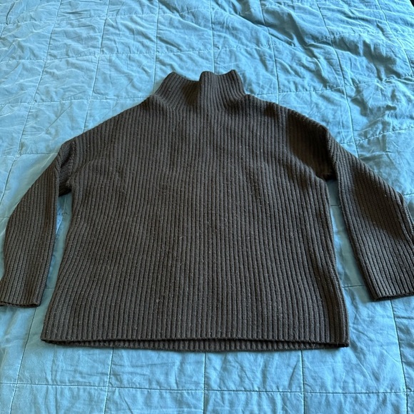 Naadam Cashmino Oversized Ribbed Turtleneck Wool Cashmere Size Small - Picture 4 of 12
